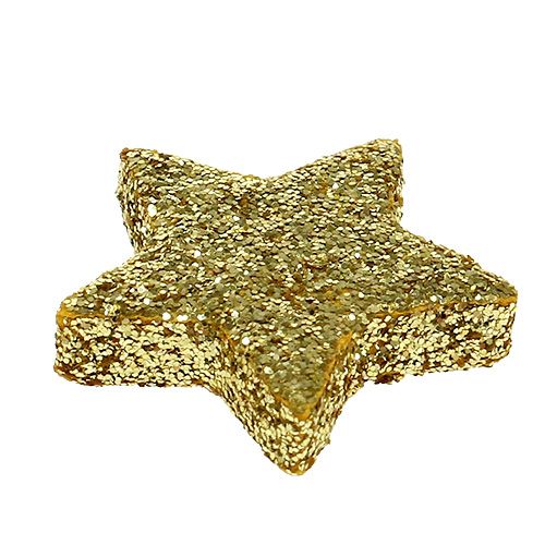Floristik24 Étoile de Noël dispersée or 2.5cm 100pcs