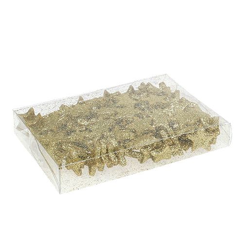 Floristik24 Étoile de Noël dispersée or 2.5cm 100pcs