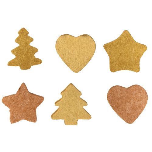 Article Décoration de table de Noël en fibre de bois assortie 4 cm 12 pièces