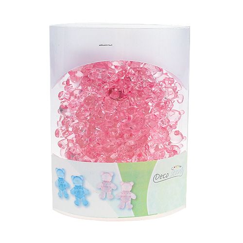 Article Décoration de table pour naissance ourson rose 3,5 cm 60 p.