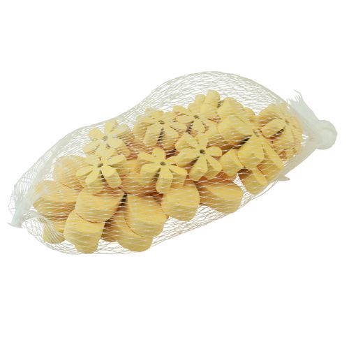 Article Décoration à disperser Bois Fleurs Jaunes Décoration de table d&#39;été Ø2–6cm 20 pcs