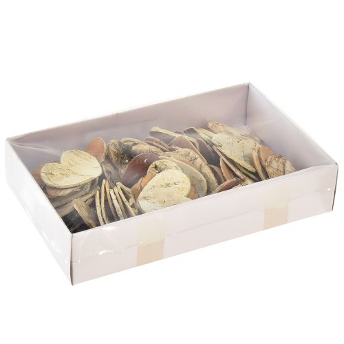 Floristik24 Décoration à disperser coeur en bois coeurs en bois écorce de bouleau 4cm 60pcs