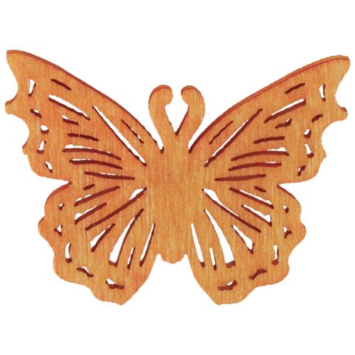 Article Décoration de table en bois papillon décoration de printemps 4 × 3 cm 72 pièces