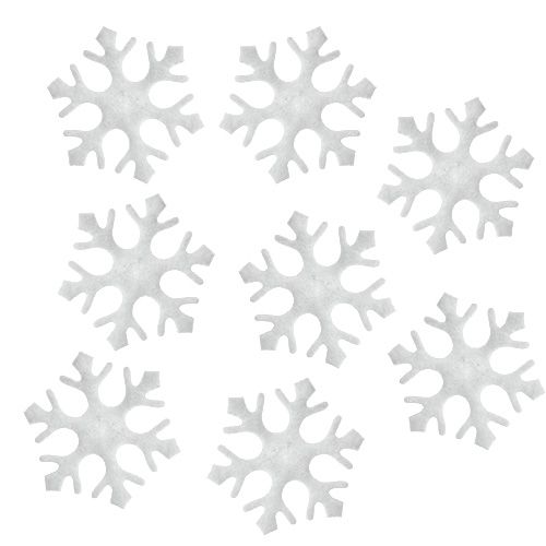 Scatter décoration flocons de neige blanc 3,5cm 120p