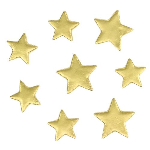 Floristik24 Mélange d&#39;étoiles décoratives à éparpiller 4-5cm or mat 72pcs
