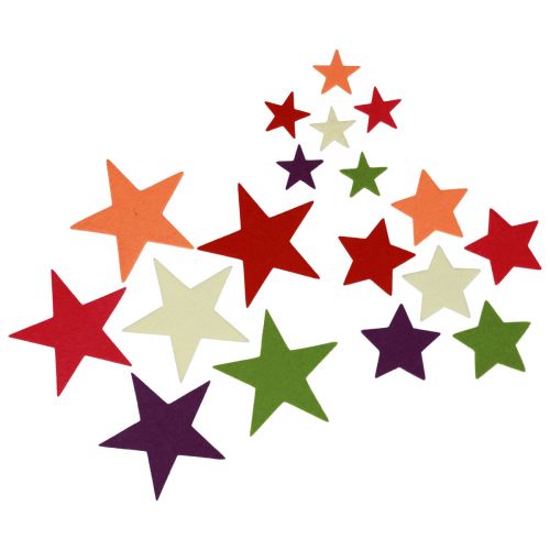 Floristik24 Étoiles de décoration dispersées, pièces dispersées Noël colorées 108 pièces
