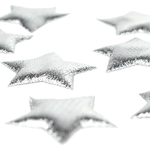 Floristik24 Tissu étoiles Décoration à contrôler argent 3cm 100pcs