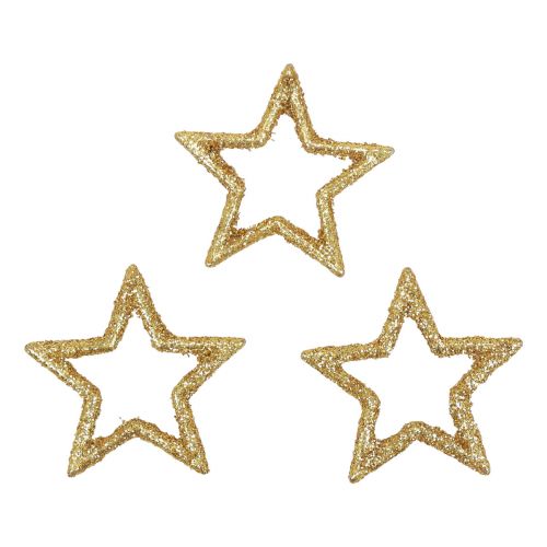 Floristik24 Décoration à disperser étoiles de Noël paillettes dorées Ø4cm 120 pcs