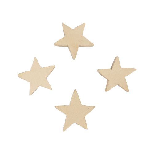 Floristik24 Décoration à disperser étoiles de Noël étoiles en bois naturel Ø4cm 24pcs