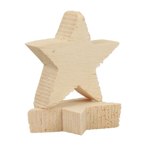 Article Décoration à disperser étoiles de Noël étoiles en bois naturel Ø4cm 24pcs