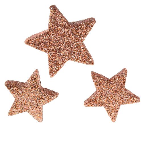 Floristik24 Décoration à disperser étoiles de Noël étoiles dispersées rose Ø4/5cm 40pcs