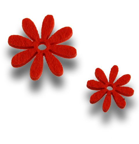 Floristik24 Fleurs en feutre sertie dans l'orange 96pcs