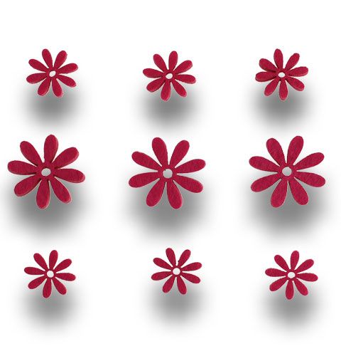 Floristik24 Fleurs en feutre serties en rose 96pcs