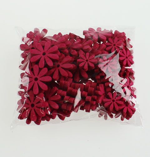 Floristik24 Fleurs en feutre serties en rose 96pcs