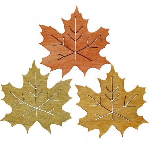 Article Décoration de table automne, décoration dispersée feuille d&#39;érable en bois L4cm 72 pcs