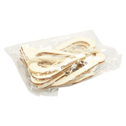 Article Coeurs en bois cintre décoratif coeur décoratif en bois naturel 6/8/10/12cm 16 pcs