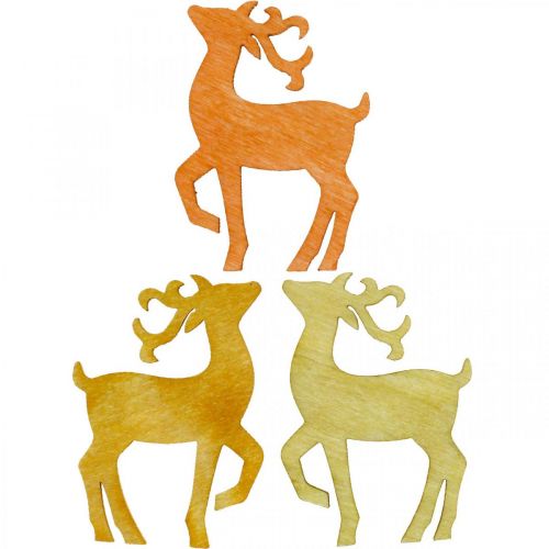 Floristik24 Décoration à parsemer Noël bois cerf nature 4×3cm 72p