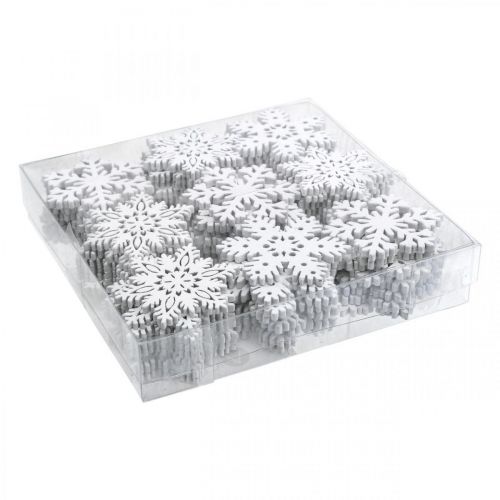 Floristik24 Pièces de dispersion flocon de neige, cristal de glace de décoration de dispersion 3.5cm 72pcs