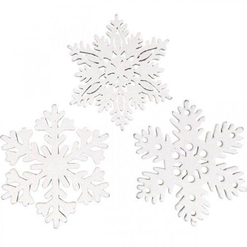 Floristik24 Pièces de dispersion flocon de neige, cristal de glace de décoration de dispersion 3.5cm 72pcs