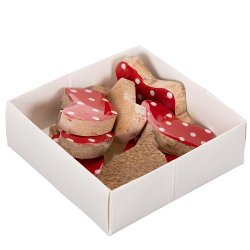Chaussettes à pois, décoration de table de Noël, 6 cm, lot de 8 | Floristik24.be
