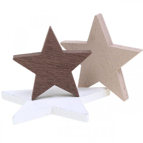 Article Décoration d&#39;étoiles en bois Décoration à disperser Mélange de Noël 48 pcs