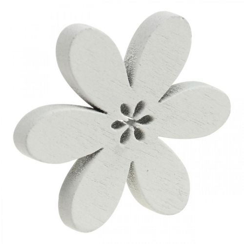 Fleurs en bois parsemée décoration fleurs violet/rose/blanc Ø3.5cm 48p