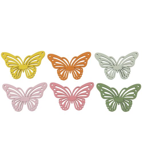 Article Shaker en bois papillon décoration à saupoudrer colorée 4,5×3cm 48 pcs