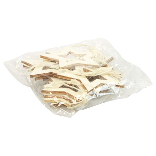 Article Étoiles en bois décoration décoration cintre étoile en bois naturel 6/8/10/12cm 16 pcs