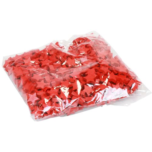 Floristik24 Décoration à disperser étoiles de Noël étoiles en bois rouges Ø1,5cm 300 pcs