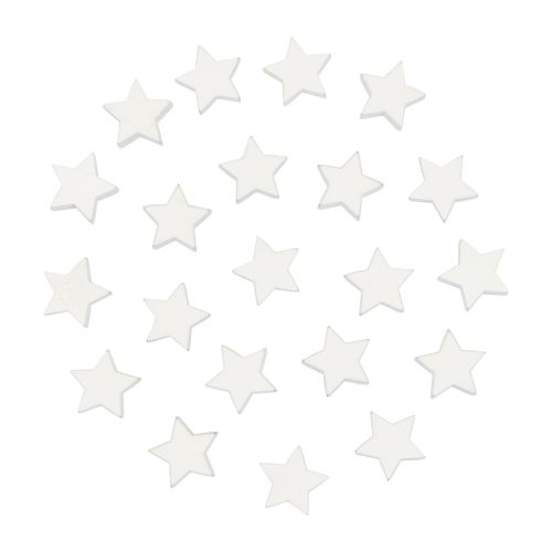 Décoration à disperser étoiles de Noël étoiles en bois blanc Ø1,5cm 300pcs