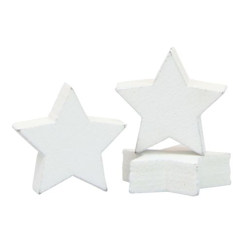 Floristik24 Décoration à disperser étoiles de Noël étoiles en bois blanc Ø1,5cm 300pcs