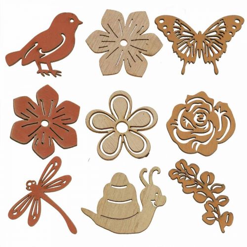 Floristik24 Décoration à parsemer fleurs animaux mélange décoration d&#39;été B3–4cm 72p