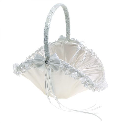 Panier à pétales spécial mariage, blanc 27cm