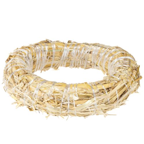 Couronne de paille vierge en paille 15/3 cm 2 pièces