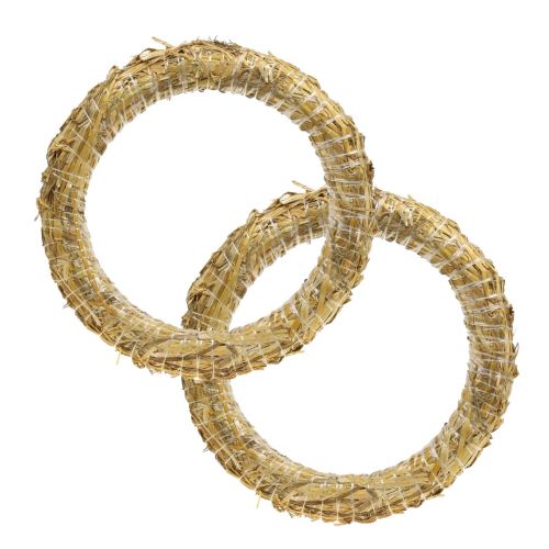 Floristik24 Couronne de paille paille romaine pour couronnes de porte 25/4cm 2pcs