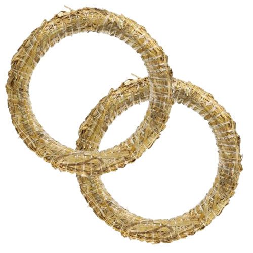 Article Couronne de paille décoration romaine couronne de paille 30/4cm 2pcs