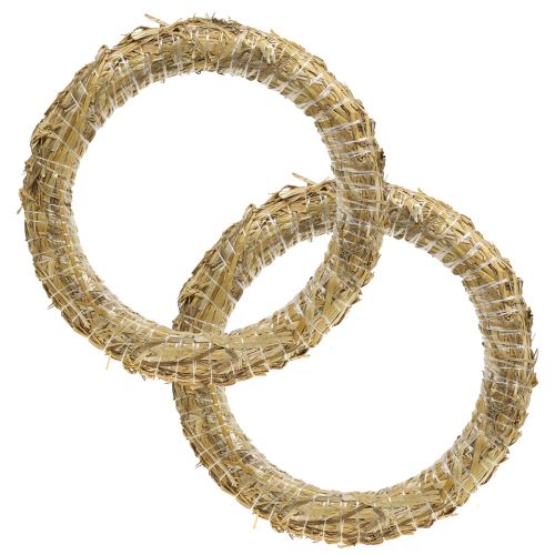 Article Couronne de paille couronne de paille vierge 30/6cm 2pcs