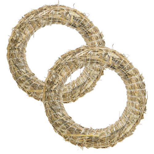 Article Couronne de paille couronne de paille vierge 35/6cm 2pcs