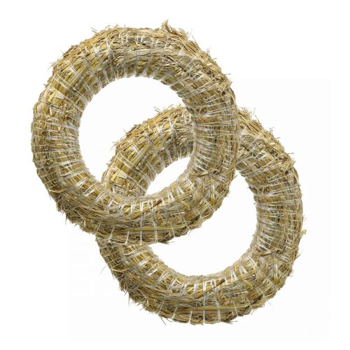 Couronne de paille couronne de paille vierge paille 40/8cm 2pcs