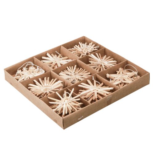 Article Décorations de sapin de Noël étoiles en paille Ø5-6cm 25 pcs