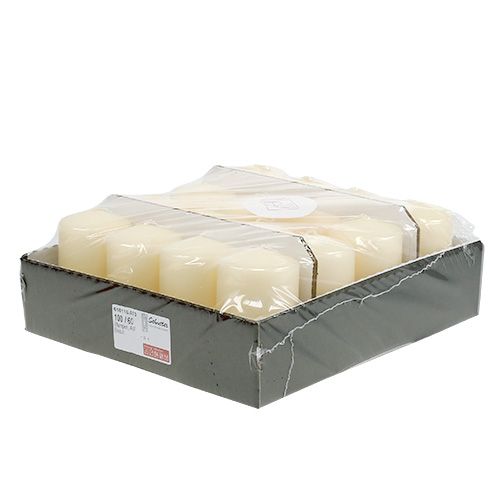 Floristik24 Bougie pilier 100/60 crème 16 pcs