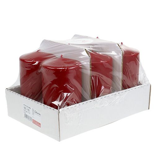 Article Bougie pilier 150/80 vieux rouge 6pcs