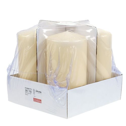 Article Bougie pilier 200/100 crème 4pcs