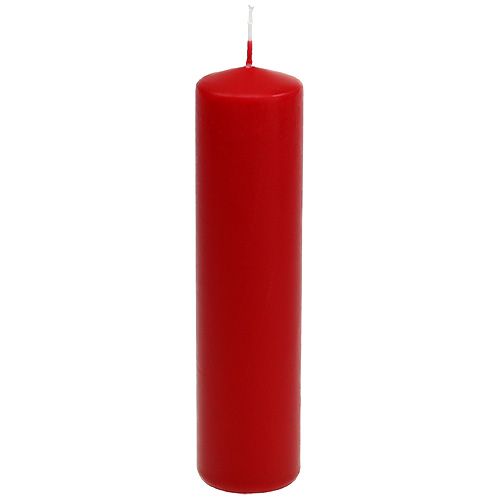 Bougies piliers rouges Bougies de l&#39;Avent bougies rouges 200/50mm 24 pcs