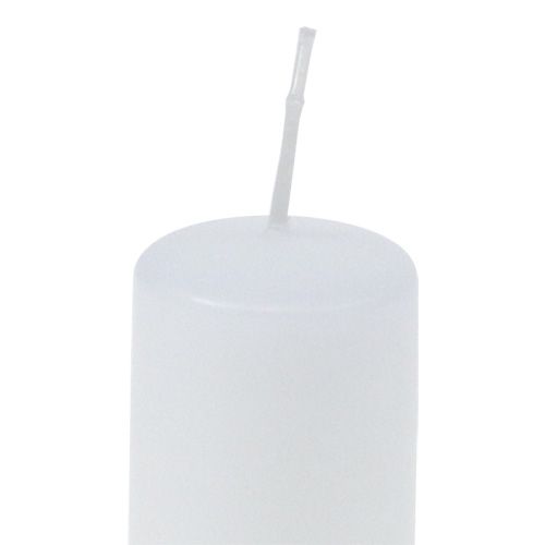 Floristik24 Bougies piliers bougies de l&#39;Avent blanches petites bougies 60/40mm 24 pcs