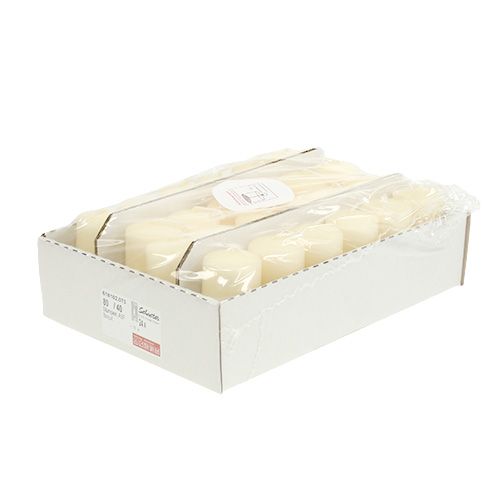 Floristik24 Bougie pilier 80/40 crème 24 pcs