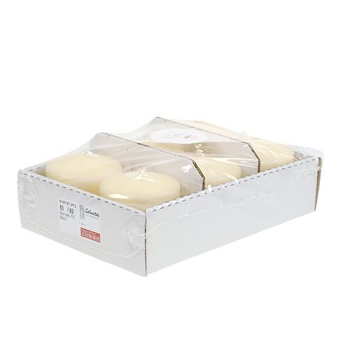 Article Bougie pilier 80/80 crème 6 pièces