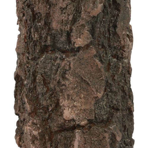 Floristik24 Bougie pilier tronc d&#39;arbre bougie décorative marron 130/65mm 1 pièce