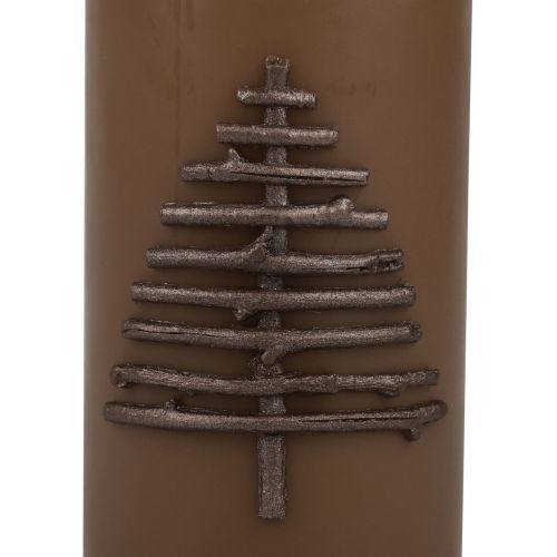 Article Bougie de Noël bougie de Noël marron 150/70mm 1 pièce