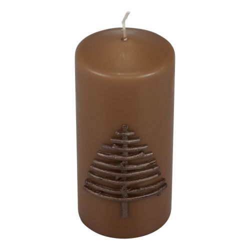 Article Bougie de Noël bougie de Noël marron 150/70mm 1 pièce